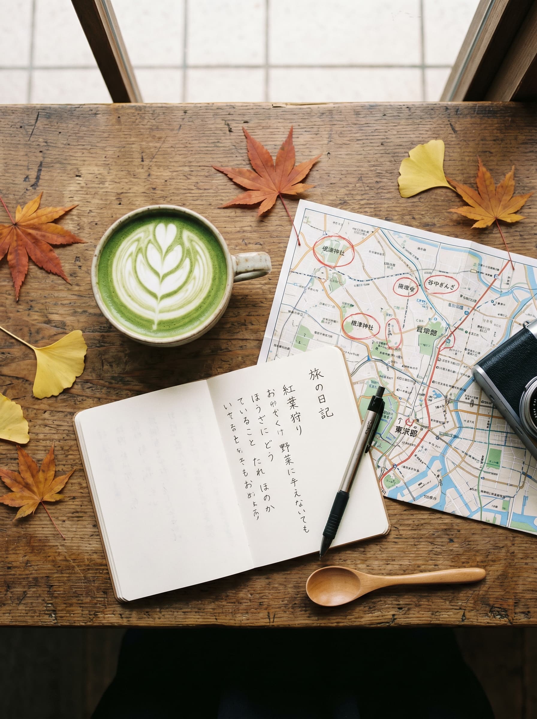Café lessons and city walk in Japan